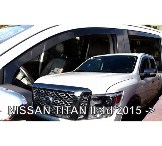 ΑΝΕΜΟΘΡΑΥΣΤΕΣ ΓΙΑ NISSAN TITAN 4D 2015+ ΣΕΤ ΑΥΤΟΚΙΝΗΤΟΥ ΑΠΟ ΕΥΚΑΜΠΤΟ ΦΙΜΕ ΠΛΑΣΤΙΚΟ HEKO - 4 ΤΕΜ.