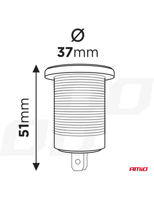 Amio - ΠΡΙΖΑ ΦΟΡΤΙΣΗΣ ΜΕ 2 ΘΥΡΕΣ USB + TYPE C ΚΑΙ ΚΑΠΑΚΙ ΚΟΚΚΙΝΗ 12/24V 5-12V 3.0A QUICK CHARGER MOD-09 -1 ΤΕΜ. (02859/AM)