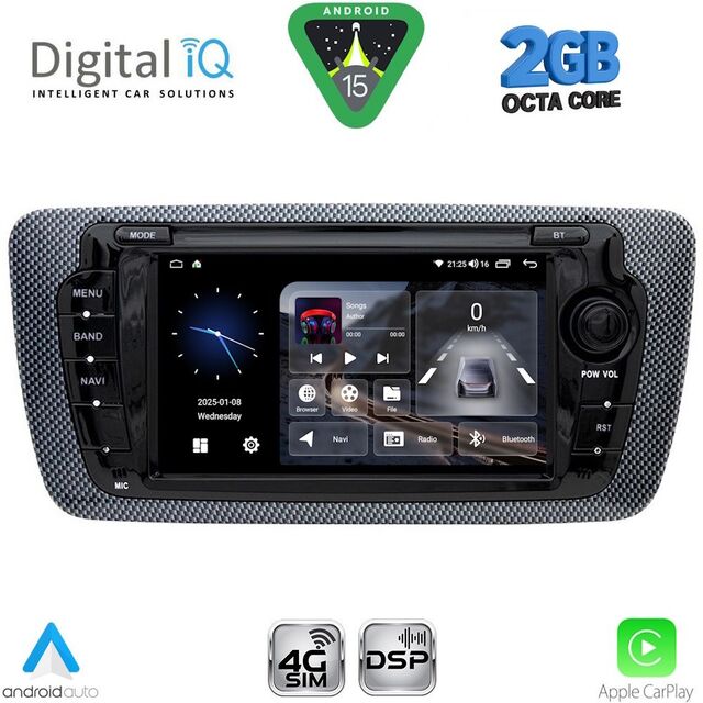 DIGITAL IQ BLF 346_CPA (7" DECK) MULTIMEDIA SYSTEM for SEAT IBIZA mod. 2008-2015