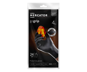 Amio - ΓΑΝΤΙΑ ΝΙΤΡΙΛΙΟΥ MERCATOR GOGRIP ΣΕ ΜΑΥΡΟ ΧΡΩΜΑ XX-LARGE (XXL) 4ΤΕΜ. (MER20779/AM)
