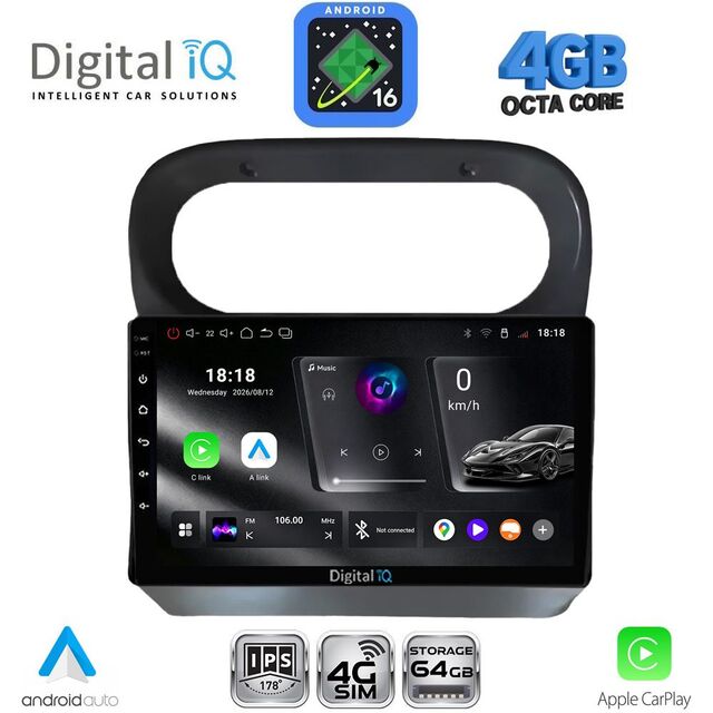 DIGITAL IQ RTG 6559_CPA (9inc) MULTIMEDIA TABLET for RENAULT TWINGO mod. 2007-2014