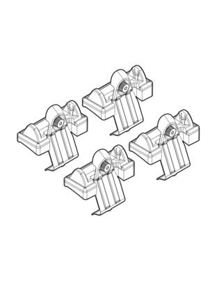 ΑΚΡΑ ΓΙΑ ΜΠΑΡΕΣ NORDRIVE ΓΙΑ FIAT 500L 09/12+ KIT