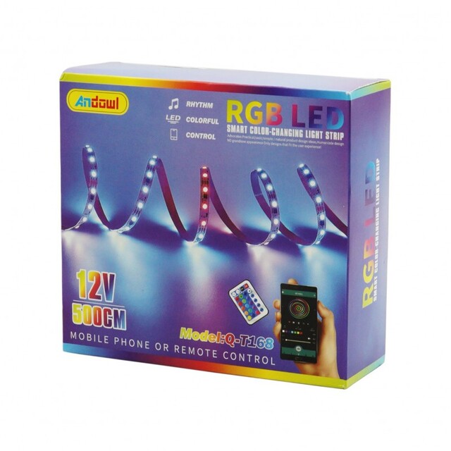 RGB ΤΑΙΝΙΑ LED 5M ANDOWL AN-Q-T168