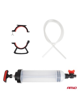 Amio - Σύριγγα αναρρόφησης & αλλαγής υγρών 1500ml με εύκαμπτο σωλήνα – Για λάδια Υγρά Φρένων & Ψυκτικά - 1 τεμ. (04278/AM)
