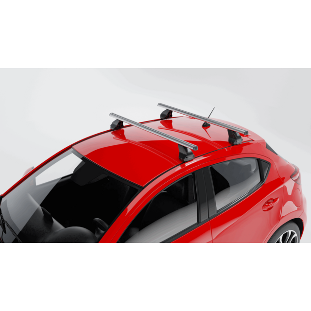MENABO Ολοκληρωμένο Σετ Μπάρες Οροφής Αλουμινίου OMEGA L 130 cm Σε Ασημί Χρώμα για DS 7 Crossback 5 doors 2017> - 2 τεμ. (11750/MB+13470/MB)