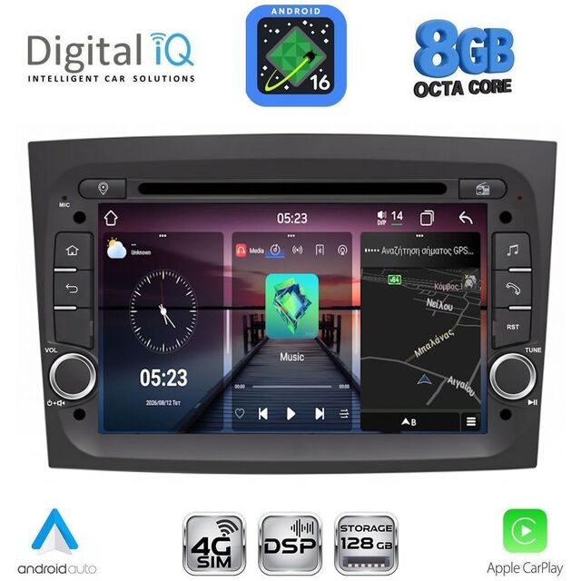 DIGITAL IQ BLM 538_CPA (7" DECK) MULTIMEDIA SYSTEM for FIAT DOBLO mod. 2015-2022