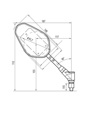 ΚΑΘΡΕΠΤΕΣ MOTO M10X1,25 DX TRIDENT LAMPA - 2 ΤΕΜ