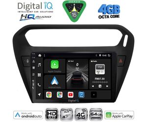 DIGITAL IQ BXK 19511BL_CPAA (9inc) MULTIMEDIA TABLET for CITROEN ELYSEE – PEUGEOT 301 mod. 2013-2026 (BLACK)