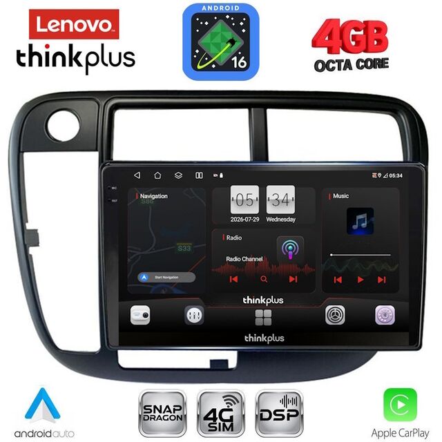 LENOVO LTG 7186_CPA CLIMA (9inc) MULTIMEDIA TABLET for HONDA CIVIC mod. 1995-2001