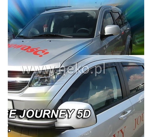 ΑΝΕΜΟΘΡΑΥΣΤΕΣ ΓΙΑ DODGE JOURNEY 5D 2008-2020 / FIAT FREEMONT 5D 2011-2020 ΖΕΥΓΑΡΙ ΑΠΟ ΕΥΚΑΜΠΤΟ ΦΙΜΕ ΠΛΑΣΤΙΚΟ HEKO - 2 ΤΕΜ.