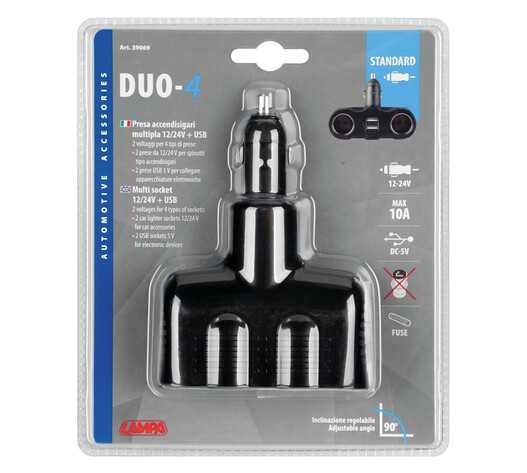ΑΝΤΑΠΤΟΡΑΣ ΑΝΑΠΤΗΡΑ 2 ΦΙΣ ΑΝΑΠΤΗΡΑ+2 USB 12/24V DUO-4