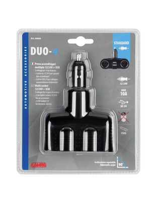 ΑΝΤΑΠΤΟΡΑΣ ΑΝΑΠΤΗΡΑ 2 ΦΙΣ ΑΝΑΠΤΗΡΑ+2 USB 12/24V DUO-4