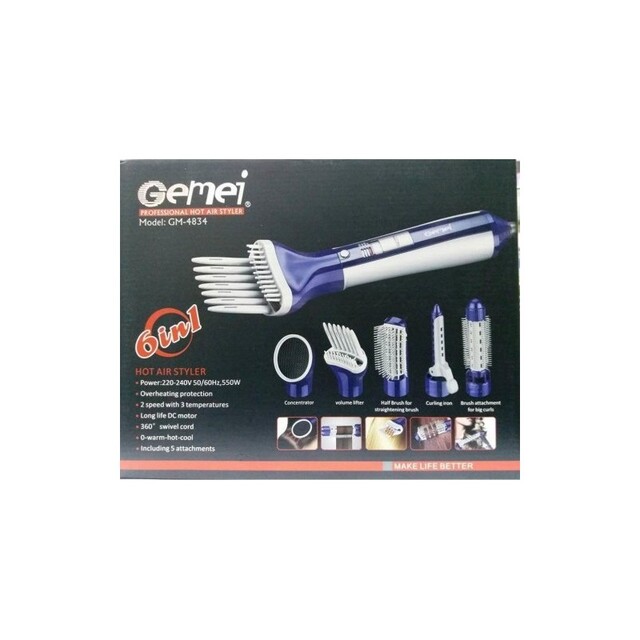 ΗΛΕΚΤΡΙΚΗ ΒΟΥΡΤΣΑ GEMEI 550W 6ΣΕ1 GM-4834