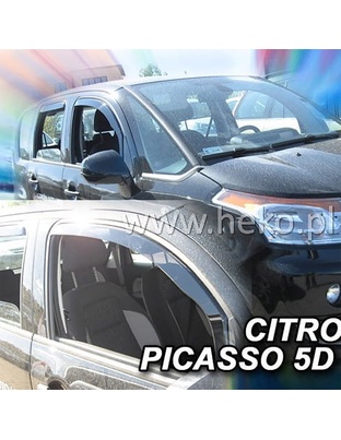 ΑΝΕΜΟΘΡΑΥΣΤΕΣ ΓΙΑ CITROEN C3 PICASSO 5D 2009-2017 ΖΕΥΓΑΡΙ ΑΠΟ ΕΥΚΑΜΠΤΟ ΦΙΜΕ ΠΛΑΣΤΙΚΟ HEKO - 2 ΤΕΜ.