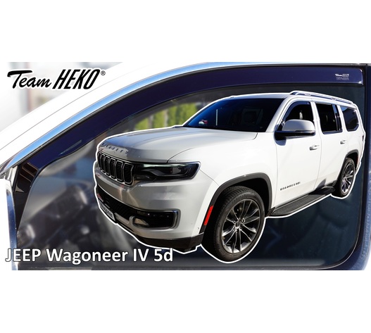 Heko - Ανεμοθραύστες για Jeep Wagoneer IV 5 Doors 2021-2025 Ζευγάρι Απο Εύκαμπτο Φιμέ Πλαστικό - 2 τεμ. (ΑΝΕΜ.19139)