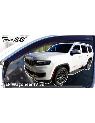 Heko - Ανεμοθραύστες για Jeep Wagoneer IV 5 Doors 2021-2025 Ζευγάρι Απο Εύκαμπτο Φιμέ Πλαστικό - 2 τεμ. (ΑΝΕΜ.19139)