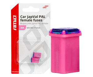 Amio - ΑΣΦΑΛΕΙΕΣ JapVal PAL ΜICRO 11mm ΘΗΛΥΚΕΣ 30A ΣΕ ΡΟΖ ΧΡΩΜΑ - 2 Τεμ. (03460/AM)