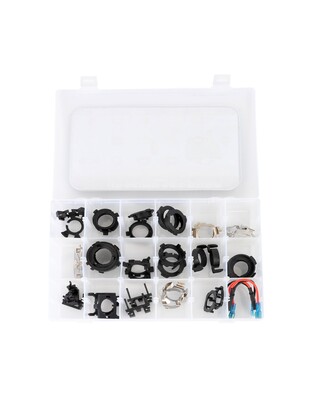 KIT ΜΕ ΑΝΤΑΠΤΟΡΕΣ ΓΙΑ ΛΑΜΠΕΣ LED 36 ΤΕΜΑΧΙΩΝ ΣΕ ΒΑΛΙΤΣΑΚΙ ΠΛΑΣΤΙΚΟ M-TECH