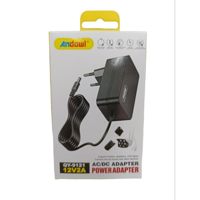 ΤΡΟΦΟΔΟΤΙΚΟ UNIVERSAL 12V/2A ANDOWL QY-9121