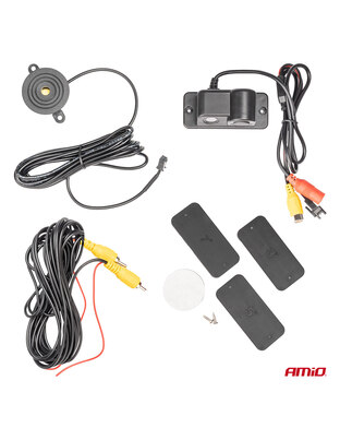Amio - ΚΑΜΕΡΑ ΟΠΙΣΘΟΠΟΡΕΙΑΣ 12V ΜΕ ΑΙΣΘΗΤΗΡΑ ΣΤΑΘΜΕΥΣΗΣ ΚΑΙ ΒΟΜΒΗΤΗ/ ΕΓΧΡΩΜΗ ΜΕ ΑΝΑΛΥΣΗ ΟΘΟΝΗΣ 720pHD - 1 TEM. (03540/AM)