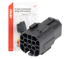 Amio - ΦΙΣΑ ΣΥΝΔΕΣΗΣ ΜΕ ΥΠΟΔΟΧΗ 6 PIN Φ2,2mm ΑΔΙΑΒΡΟΧΗ - 1 τεμ. (04349/AM)