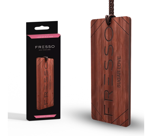 Fresso - Ξύλινο Κρεμαστό Αρωματικό Αυτοκινήτου Sugar Love - 1 τεμ. (159006/FRE)