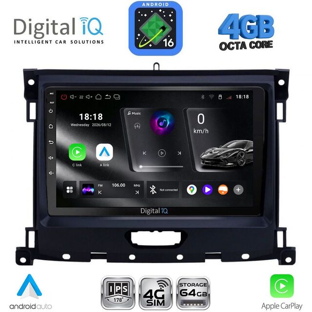 DIGITAL IQ RTG 6173_CPA (9inc) MULTIMEDIA TABLET for FORD RANGER mod. 2018-2023