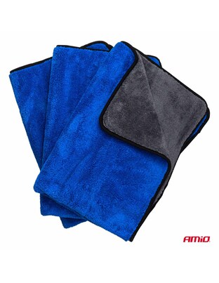 Amio – Πανιά Στεγνώματος Μικροϊνών 60x90cm 800GSM για Γρήγορο Στέγνωμα & Χωρίς Γρατζουνιές – Σετ 3 Τεμ. (04487/AM)