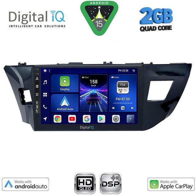 DIGITAL IQ BXC 3714MD_CPAA (10inc) MULTIMEDIA TABLET for TOYOTA COROLLA mod. 2013-2016