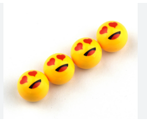 Βαλβίδες τροχών σε σχέδιο emoji φατσούλα