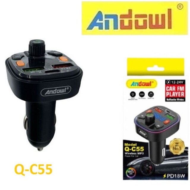 ANDOWL TRANSMITTER ΑΥΤΟΚΙΝΗΤΟΥ ME BLUETOOTH Q-C55