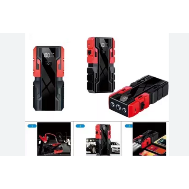 Εκκινητής Μπαταρίας 16000mAh 600A με Φακό & USB