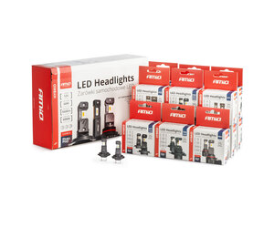 Amio - ΛΑΜΠΕΣ LED H1/H3/H4(x3)/H7(x9)/HB3/HB4 12V 60W 6.000K 5.600lm LED CAN-BUS HYBRID SERIES - ΣΕΤ 16 ΤΕΜ. (04120/AM)