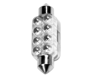 ΛΑΜΠΑΚΙΑ ΠΛΑΦΟΝΙΕΡΑΣ 12V SV8,5-8 13x44mm 8LED ΠΡΑΣΙΝΟ BLISTER 1ΤΕΜ.