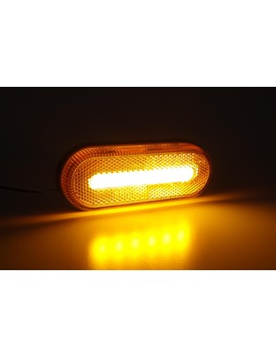 Amio - ΦΩΣ ΟΓΚΟΥ ΦΟΡΤΗΓΟΥ LED ΠΟΡΤΟΚΑΛΙ ΟΒΑΛ 10-30V 124x49x22mm ΑΔΙΑΒΡΟΧΟ OM-01-O 1ΤΕΜ. (02374/AM)