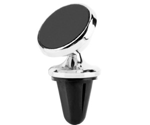Μαγνητική βάση κινητού αυτοκινήτου περιστρεφόμενη ασημί