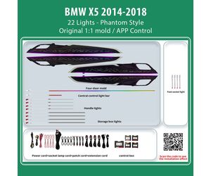 DIQ AMBIENT BMW X5 BM05M (Digital iQ Ambient Light for BMW X5 (F15) mod. 2014-2018 with 22 Lights, Phantom)