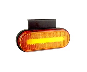 Amio - ΦΩΣ ΟΓΚΟΥ ΦΟΡΤΗΓΟΥ LED ΠΟΡΤΟΚΑΛΙ ΟΒΑΛ 10-30V 124x49x22mm ΑΔΙΑΒΡΟΧΟ OM-01-O 1ΤΕΜ. (02374/AM)