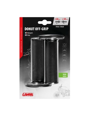 ΧΕΡΟΥΛΙΑ MOTO DONUT OFF-ROAD ΜΑΥΡΑ/ΠΡΑΣΙΝΑ 22MM+25MM 12CM 2ΤΕΜ