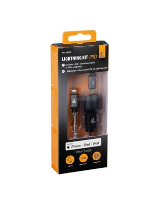 ΦΟΡΤΙΣΤΗΣ ΑΝΑΠΤΗΡΑ ΜΕ 2 USB ΚΑΙ ΚΑΛΩΔΙΟ ΦΟΡΤΙΣΗΣΚΑΙΣΥΓΧΡΟΝΙΣΜΟΥ 100cm APPLE LIGHTING KIT PRO 18W 12/24V