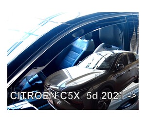 ΑΝΕΜΟΘΡΑΥΣΤΕΣ ΓΙΑ CITROEN C5 X 5D 2021-2023  ΖΕΥΓΑΡΙ ΑΠΟ ΕΥΚΑΜΠΤΟ ΦΙΜΕ ΠΛΑΣΤΙΚΟ HEKO - 2 ΤΕΜ.