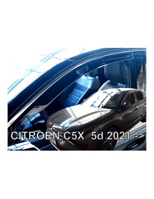 ΑΝΕΜΟΘΡΑΥΣΤΕΣ ΓΙΑ CITROEN C5 X 5D 2021-2023  ΖΕΥΓΑΡΙ ΑΠΟ ΕΥΚΑΜΠΤΟ ΦΙΜΕ ΠΛΑΣΤΙΚΟ HEKO - 2 ΤΕΜ.