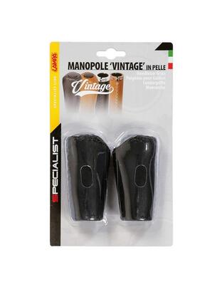 ΧΕΙΡΟΛΑΒΕΣ ΠΟΔΗΛΑΤΟΥ ΔΕΡΜΑΤΙΝΑ VINTAGE 92+92mm 22mm (GRIP SHIFT) ΜΑΥΡΟ 2ΤΕΜ.