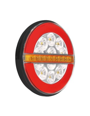 ΦΩΣ ΠΙΣΩ ΔΕΞΙ 12/24V DYNAMIC-O 140 mm ΜΕ 29 LED 3 ΧΡΗΣΕΙΣ ΘΕΣΕΩΣ/ΦΛΑΣ/STOP (ΚΟΚΚΙΝΟ/ΠΟΡΤΟΚΑΛΙ/ΛΕΥΚΟ) - 1 ΤΕΜ.