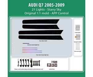 DIQ AMBIENT AUDI Q7 TRIM (4L) (Digital iQ Ambient Light for Audi Q7 mod. 2005-2010 with 21 Lights, Starry Sky)