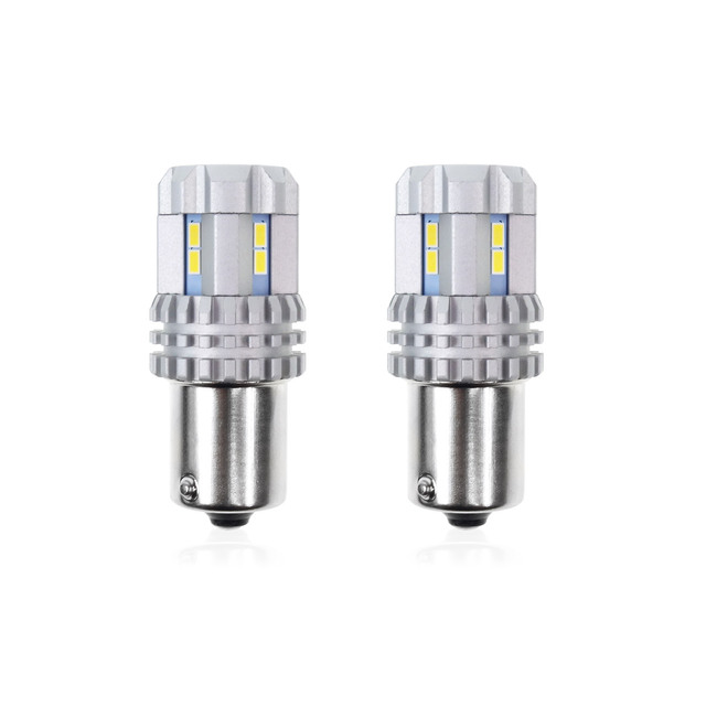 Amio - P21W BA15s 12/24V 22LED SMD ULTRABRIGHT CANBUS ΛΕΥΚΟ 2ΤΕΜ. (02449/AM)