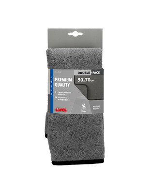 Lampa - Πανάκι καθαρισμού Microfibre (Μικροΐνες) Διπλής Όψης Premium (50x70 cm) - Γκρι - 1 τεμ. (L3718.4)