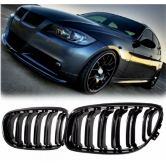 Μάσκες καρδιές μαύρο γυαλιστερό M4 Look - Bmw E90 / 2008-2011 facelift
