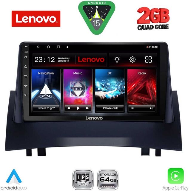 LENOVO LVD 2555_CPA (9inc) MULTIMEDIA TABLET for RENAULT MEGANE 2 mod. 2002-2008