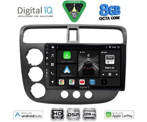DIGITAL IQ BXF 18187_CPAA (9inc) MULTIMEDIA TABLET for HONDA CIVIC 4D mod. 2001-2006